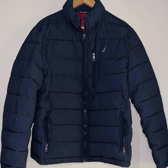 Nautica Men's Dark Blue Puffer Jacket - Picture 1 of 10